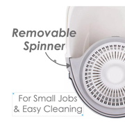 White Magic Pure Spin Mop Set (2 Mop head + Handle + Bucket)