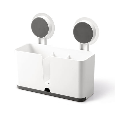 Bathroom Holder with Drainer Tray (Stick On)