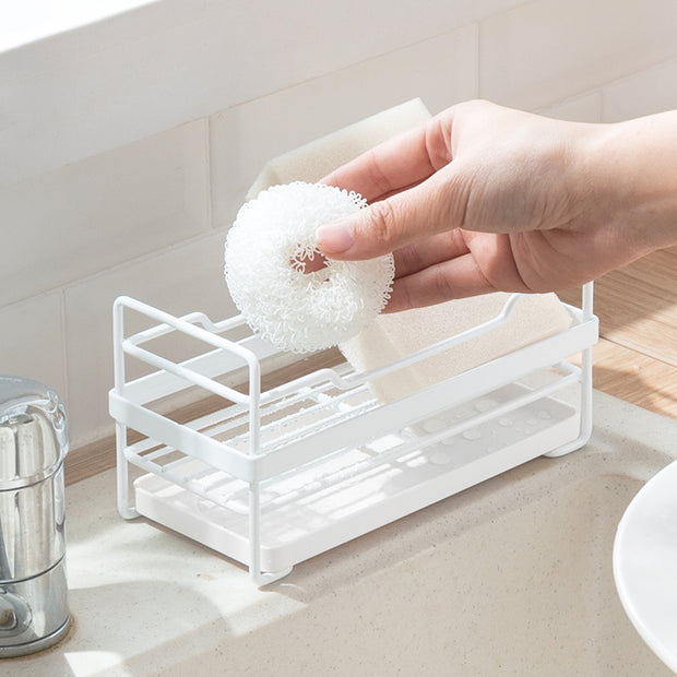 White Sponge Soap Sink Organizer