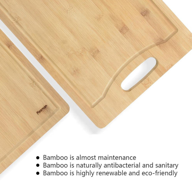 Rectangle Bamboo Cutting Board with Handle, Medium - 38*27cm