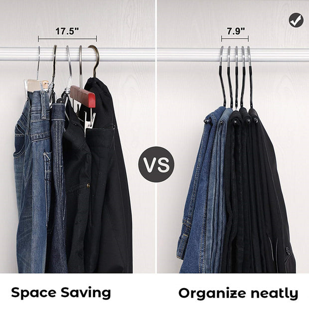 Slim Open End Hangers (Set of 5) Space Saving