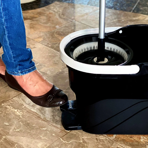 White Magic Spin Mop Duo (Hand Press + Foot Press)