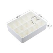 Stackable 15 Grids Box Organizer - White