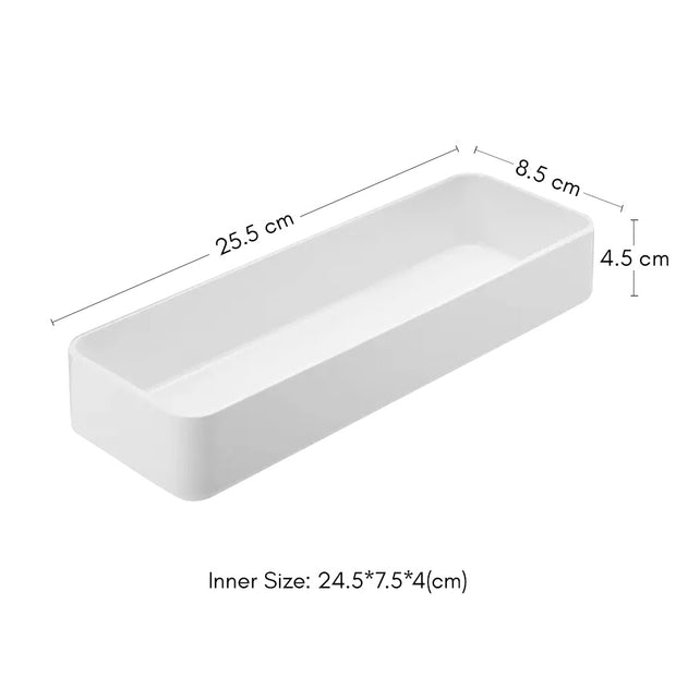 Stackable White Drawer Organizer - Large
