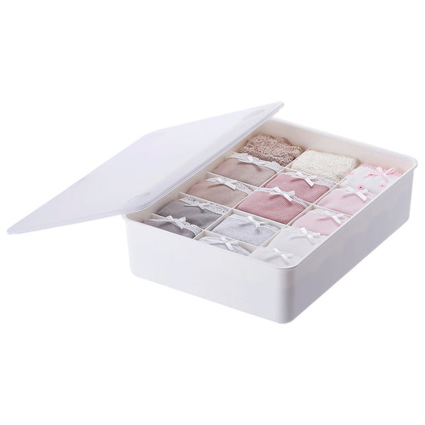 Stackable 15 Grids Box Organizer - White