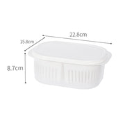 Food Container with Drainer - White