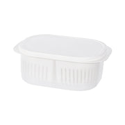 Food Container with Drainer - White