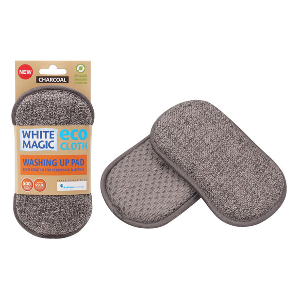 White Magic Washing Up Pad - Charcoal