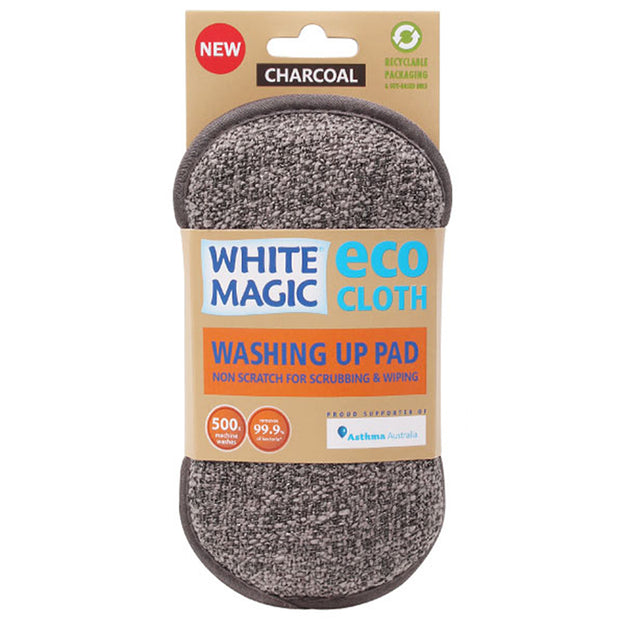 White Magic Washing Up Pad - Charcoal