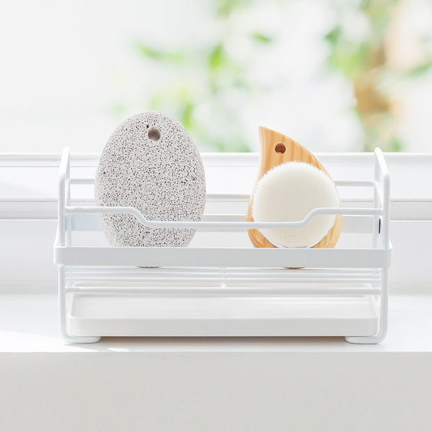 White Sponge Soap Sink Organizer