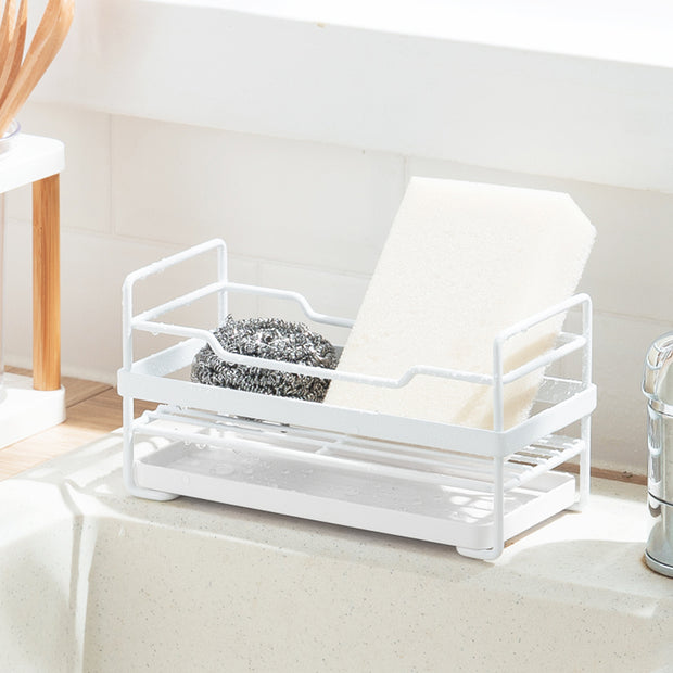 White Sponge Soap Sink Organizer