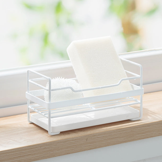 White Sponge Soap Sink Organizer