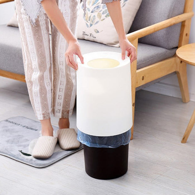 White Large Matte Thrash Bin (12L) 2 layers