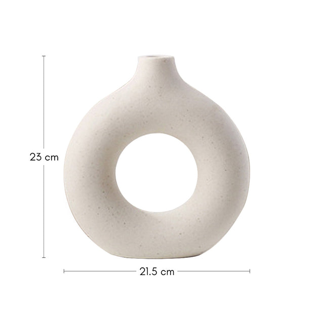 White Ceramic Vase - Large