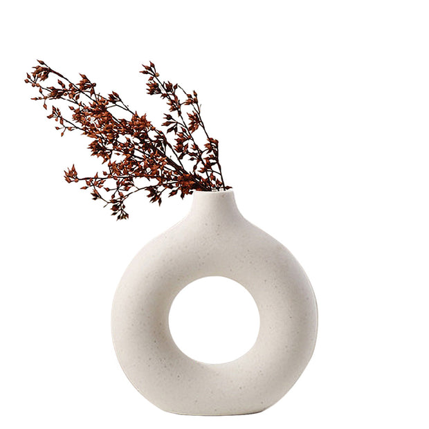 White Ceramic Vase - Medium