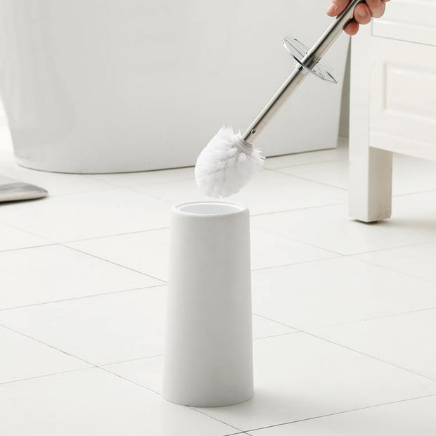 Taking Toilet Brush out of White Holder