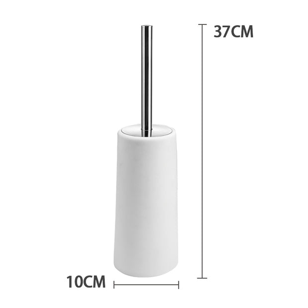 White Toilet Brush with Holder Size