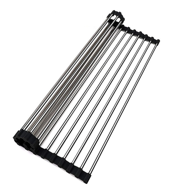 Black Kitchen Sink Rack Roll Up