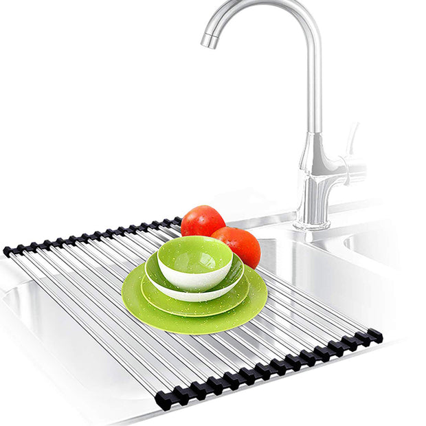 Black Kitchen Sink Rack Roll on Basin