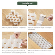 Honeycomb Drawer Divider - White